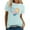 Z1-Light Blue, variant on Tees Tops For Women T-Shirts Color Block Graphic Short Sleeve Beach Summer Fall Outfits Fashion Clothes 2025