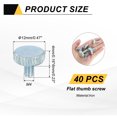 thumbnail image 2 of Uxcell 40 PCS M4x6mm Flat Knurled Head Thumb Screws Solid Iron Fully Threaded Thumbscrew Bolts Fasteners for Lighting and Household Use Electronic Equipment, 2 of 6