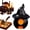 Witch Hat Pumpkin House, variant on Skull Cauldron Halloween Miniature, Hand-Painted Resin Figurine, Terrarium Fairy Garden Dollhouse and DIY Diorama Scene Accessory