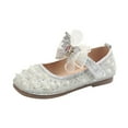 thumbnail image 4 of Toddler Little Girl Dress Shoes - Girl's Mary Jane Glitter Pearl Ballet Flats Party School Wedding, 4 of 9