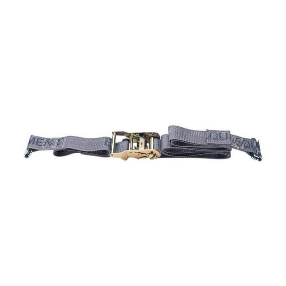 Cylinder Belt Strap, Ratcheting Buckle, Spring-loaded, 2" x 23" (fixed) x 6' (adjustable). Gray.  (3 Units)