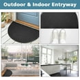 Gray Semicircle Door Mats Outdoor, Durable Rubber Mats Front