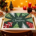 thumbnail image 2 of Outdoor Christmas Decorations Christmas Tree Decorations, Linen Tree Print Placemat Outdoor Party Holiday Table Setting, 2 of 6