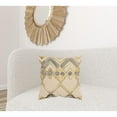 thumbnail image 5 of Beige Gold Foil Distressed Modern Throw Pillow, 5 of 5