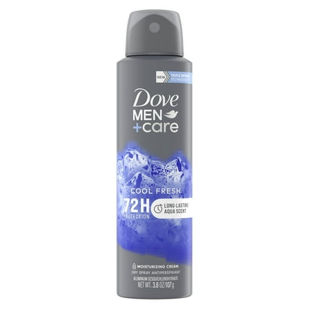 Dove Men Care Long Lasting Antiperspirant Deodorant Dry Spray, Cool Fresh, 3.8 oz