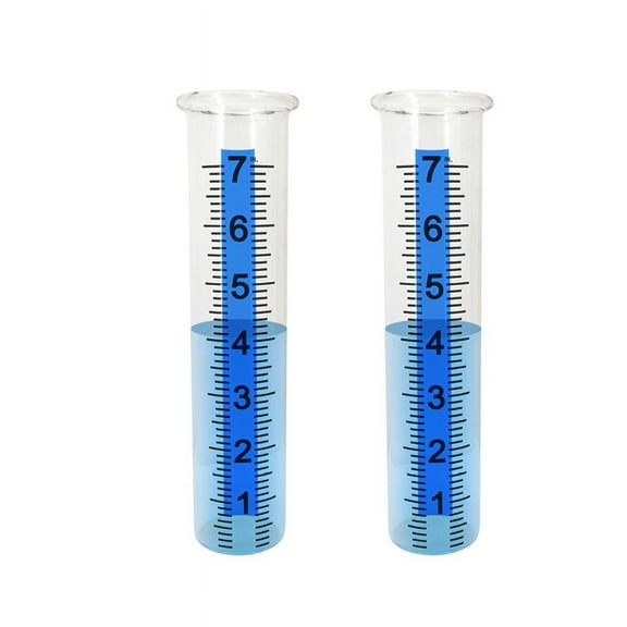 2pcs Rain Gauge Tube, 7inch plastic rain Gauge Replacement Tube