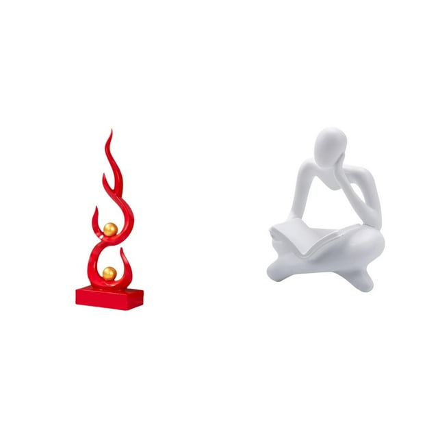 Figura Abstracta De Resina Con Forma De Llama De Fuego, Escultura Moderna, Artesanía Para Mesa, Sala De Estar, Estantería De Oficina, Estantería De Patio, Adorno De Regalo