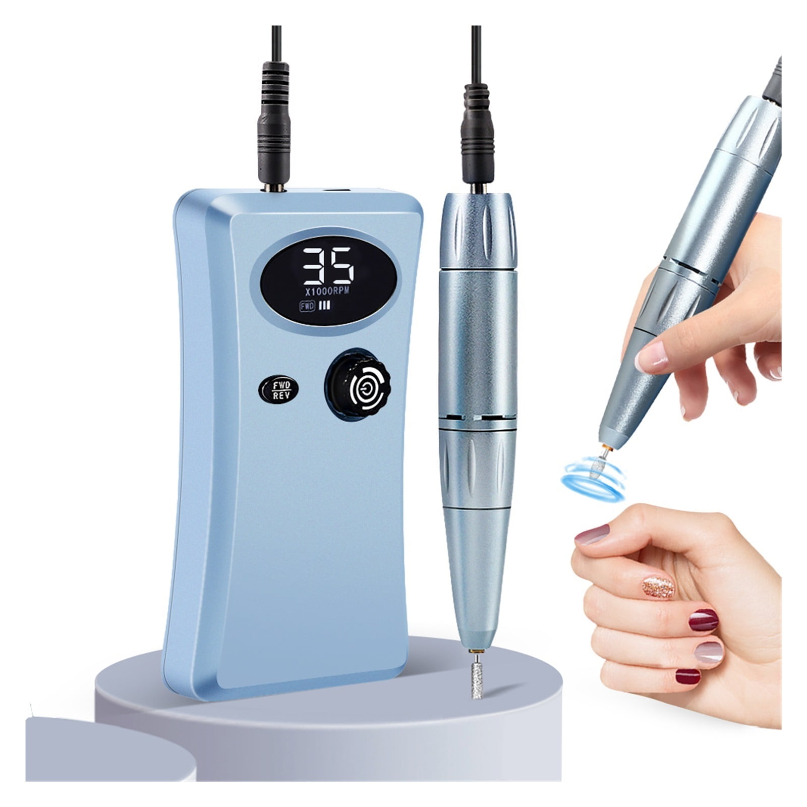 35000 RPM Nail Drill, Manicure Electric Nails Drill Machine With LED, Rechargeable Salon Gel Nail Polish Sander ,Professional Tool ,Low Noise