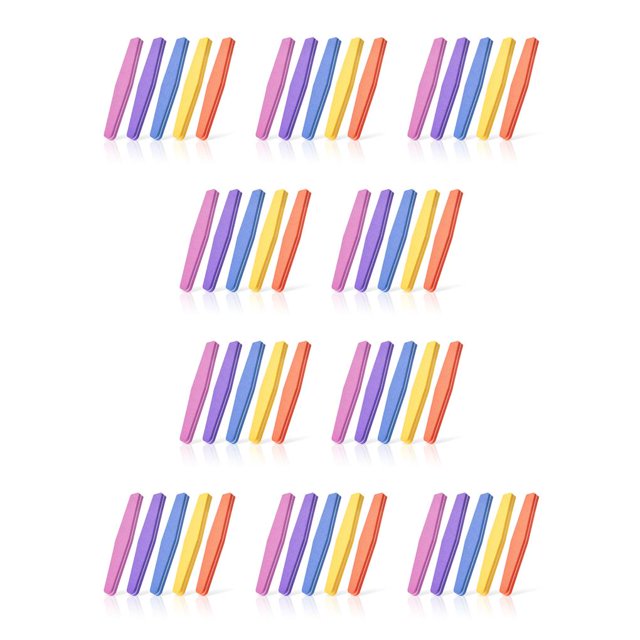 Vogacara Color Random Nail File Sandpaper Sponge Polishing Sanding Buffer Manicure Strips Blocks for Professional Beginner 10piezas Vogacara CBP053868