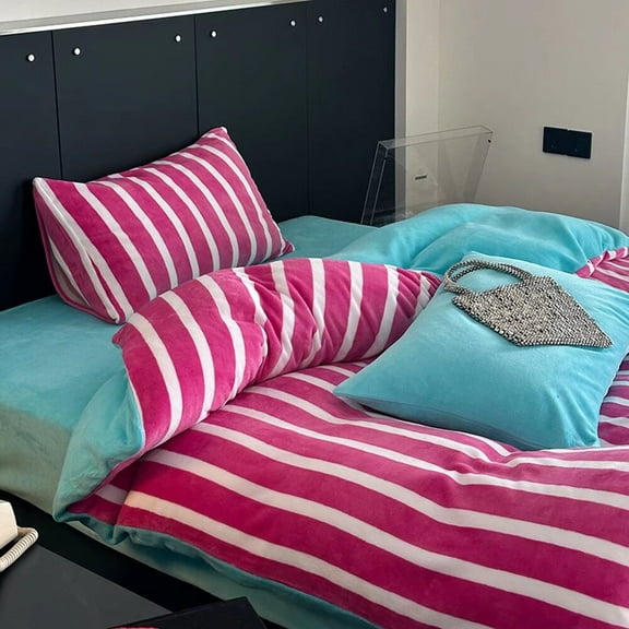 Nvzi-a Bed Sheets Set, Bedding Sheets Pillowcases Kit, Twin Bed Set, Hotel Bedding, Home Decor(Pink)