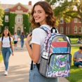 thumbnail image 2 of Xoenoiee Axolotl Heart Leopard Star Print 17 Inch Kids Backpack Lightweight School Bag for Girls, Large Capacity Clear Bookbag Heavy Duty Travel Daypack for Kindergarten Elementary Middle School, 2 of 7