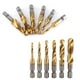thumbnail image 1 of Macho De Roscar 6 Piezas Brocas Y Brocas HSS Recubiertas Métricas M3-M10 1/4", 1 of 7