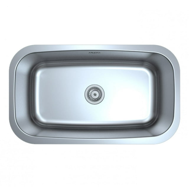 Ancona Capri Series Évier Simple sous-Mount 32 Pouces en Acier Inoxydable