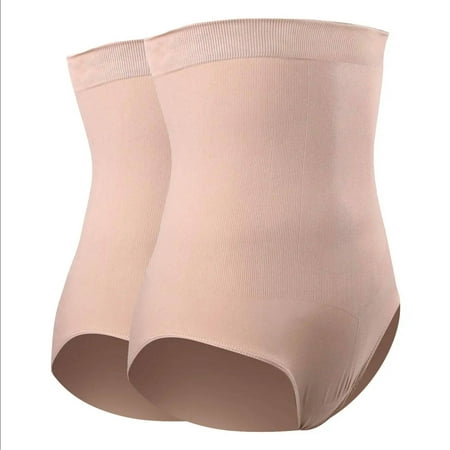 

DREAM SLIM Women s High-Waist Seamless Body Shaper Briefs Firm Tummy Control Slimming Shapewear Panties Girdle Underwear 2 Pack