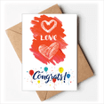 thumbnail image 1 of Red Love You Heart Quote Handwrite Wedding Cards Congratulations Greeting Envelopes, 1 of 3