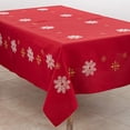 thumbnail image 2 of Saro Lifestyle 116.R70120B 70 x 120 in. Snowflake Design Tablecloth, Red, 2 of 4