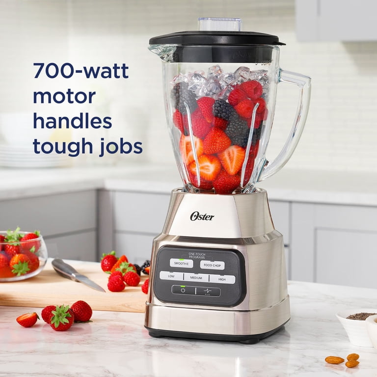 Oster One-Touch Pro Smoothie Blender, Stainless Steel, with Auto