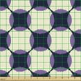 thumbnail image 2 of Ambesonne Geometric Fabric by the Yard Upholstery, Fashion Circles Rounds, 10 Yards, Navy Blue Violet Cream, 2 of 5