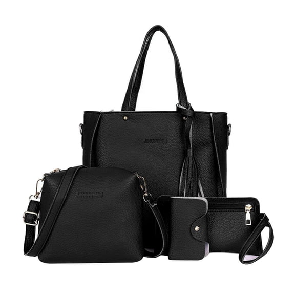 Bolso de cuero Monedero de embrague Hugo 4x negro
