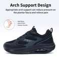 thumbnail image 3 of B BESUNEW Women's Plantar Fasciitis Orthotic Shoes Wide Toe Box Arch Support Walking Sneakers Black US 10, 3 of 8