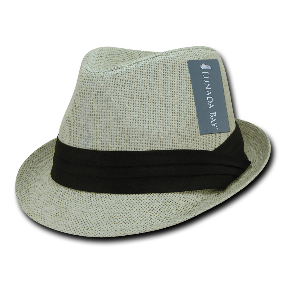 Decky Lunada Bay Paper Straw Fedora Fedoras Hatband Hat Hats For Men