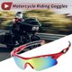 thumbnail image 2 of Gafas de conducción de motocicleta Unique Bargains 1 juego PC Tri-acetel Celulosa gafas de sol para deportes al aire libre motocross bicicleta de tierra lente rojo tono plateado marco rojo negro, 2 of 7