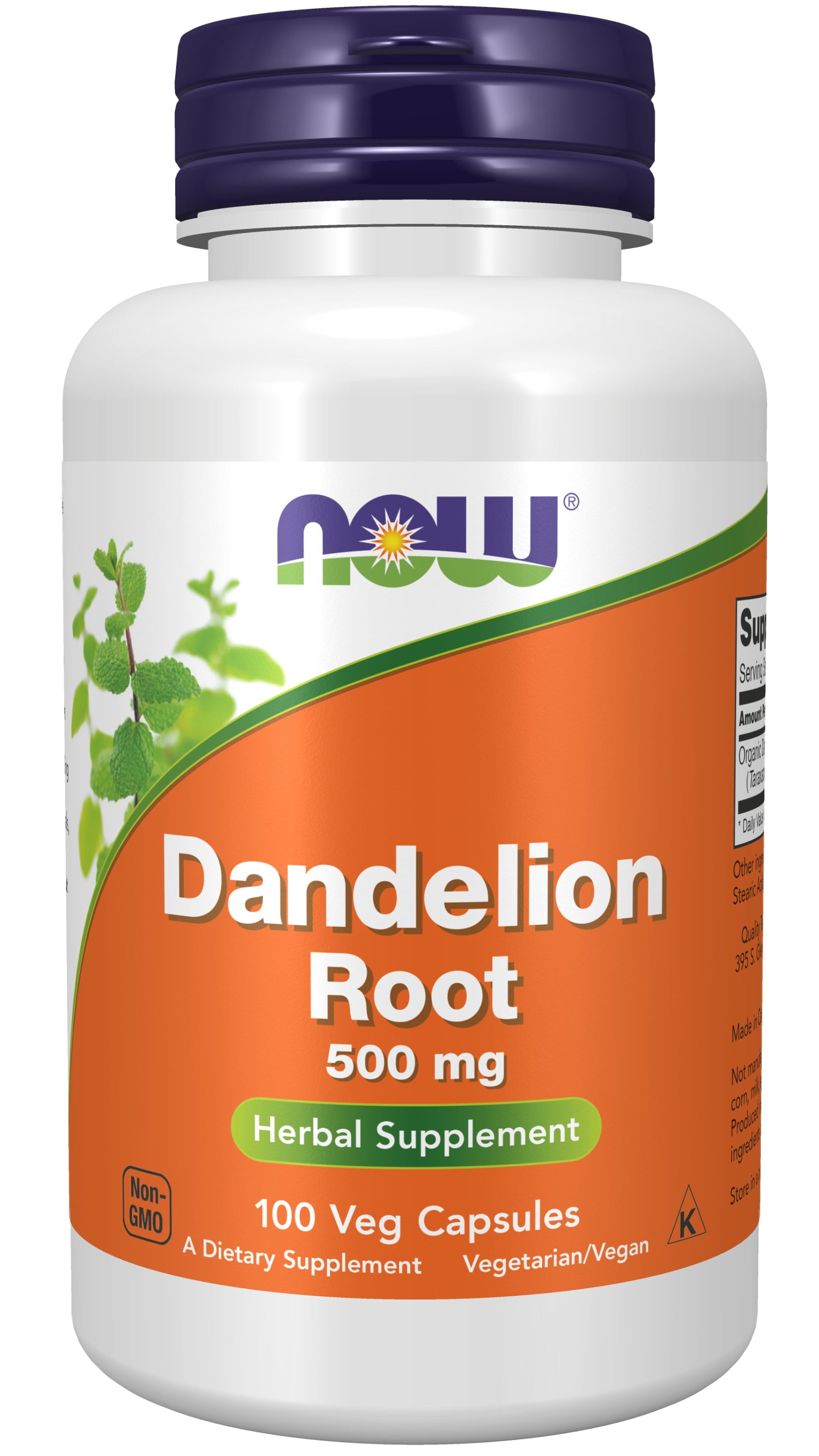 NOW Supplements, Dandelion Root (Taraxacum officinale) 500 mg, Herbal Supplement, 100 Veg Capsules