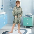 thumbnail image 5 of FORMRS Niños Bathrobe Unisex Hooded Robe Soft Plush Pajamas Sleepwear, Size 10-12T, Ghosts Playing in A Garden, 5 of 7