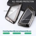 thumbnail image 3 of Key Fob Cover Compatible with Cadillac Lyriq Optiq Vistiq Escalade CT4 CT5 CT6 CTS ATS XT4 2024-2026 Carbon Texture and Metal Car Key Holder Keychain Case Holder Protector, 3 of 7