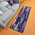 thumbnail image 5 of Long Floor Mat Hallway Carpet 72x24 Inch Area Carpet Non-slip Entrance Carpet Washable Door Mat Kitchen Bedroom Living Room Purple Beautiful Flowers, 5 of 7