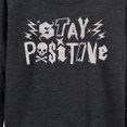 thumbnail image 3 of Instant Message - Stay Positive Punk  - Women's Lightweight French Terry Long Sleeve Shirt, 3 of 6