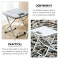 thumbnail image 4 of QUMIIRITY 1Pcs Foldable Stool Portable Grey Durable PP Iron for Fishing Equipment Minimalist Design, 4 of 8