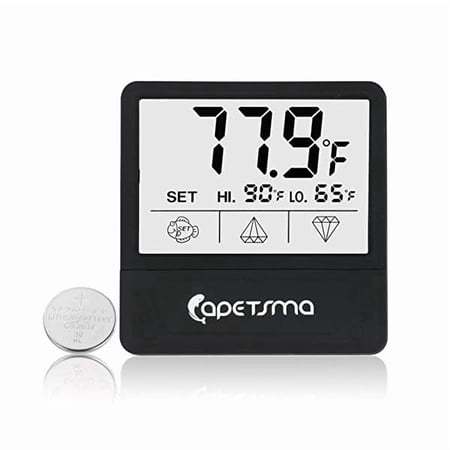 ZLCAquarium Thermometer Digital Touch Screen Fish Tank Thermometer with Large LCD Display Stick-on Tank Temperature Sensor Ensures Accurate Reading for Aquarium Terrarium Amphibians and Reptiles