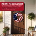 thumbnail image 5 of July 4th Patriotic Americana Wreath, Handcrafted Memorial Day Wreath & Festival Garland Decoration for Front Door Wall Home Decor (Blue), 5 of 5