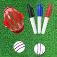 thumbnail image 4 of Almencla Marqueur de Balle de Golf, Outil de Positionnement pour Golf, Rouge avec 3 Stylos, 4 of 7