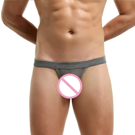 

Gubotare Captain Underpants Men s Openwork Mesh Breathable Underwear Lingerie Bodysuit Briefs Dark Gray XL