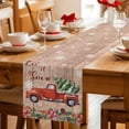 thumbnail image 5 of Red Christmas Table Runner 72 Inches Long Farmhouse Dress Scarves, Truck Xmas Tree Snowflake Winter Wooden Dining Tablerunner for Coffee Table/Kitchen Island/Party Décor, 13" x 72", 5 of 8