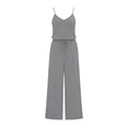 thumbnail image 7 of Ynynloco Womens Casual Loose Sleeveless Spaghetti Strap Stretchy Wide Leg Pants Jumpsuit Rompers with Pockets, 7 of 7