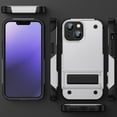 thumbnail image 6 of for iPhone 15 Plus Case, Military Grade Drop Protection Shockproof Anti-Scratch Invisible Kickstand Heavy Duty Rugged Hybrid Protective Phone Case Cover for iPhone 15 Plus, White, 6 of 7