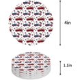 thumbnail image 1 of FMSHPON Independence Day American Flag Set of 4 Round Coaster for Drinks, Absorbent Ceramic Stone Coasters Cup Mat with Cork Base for Home Kitchen Room Coffee Table Bar Decor, 1 of 3