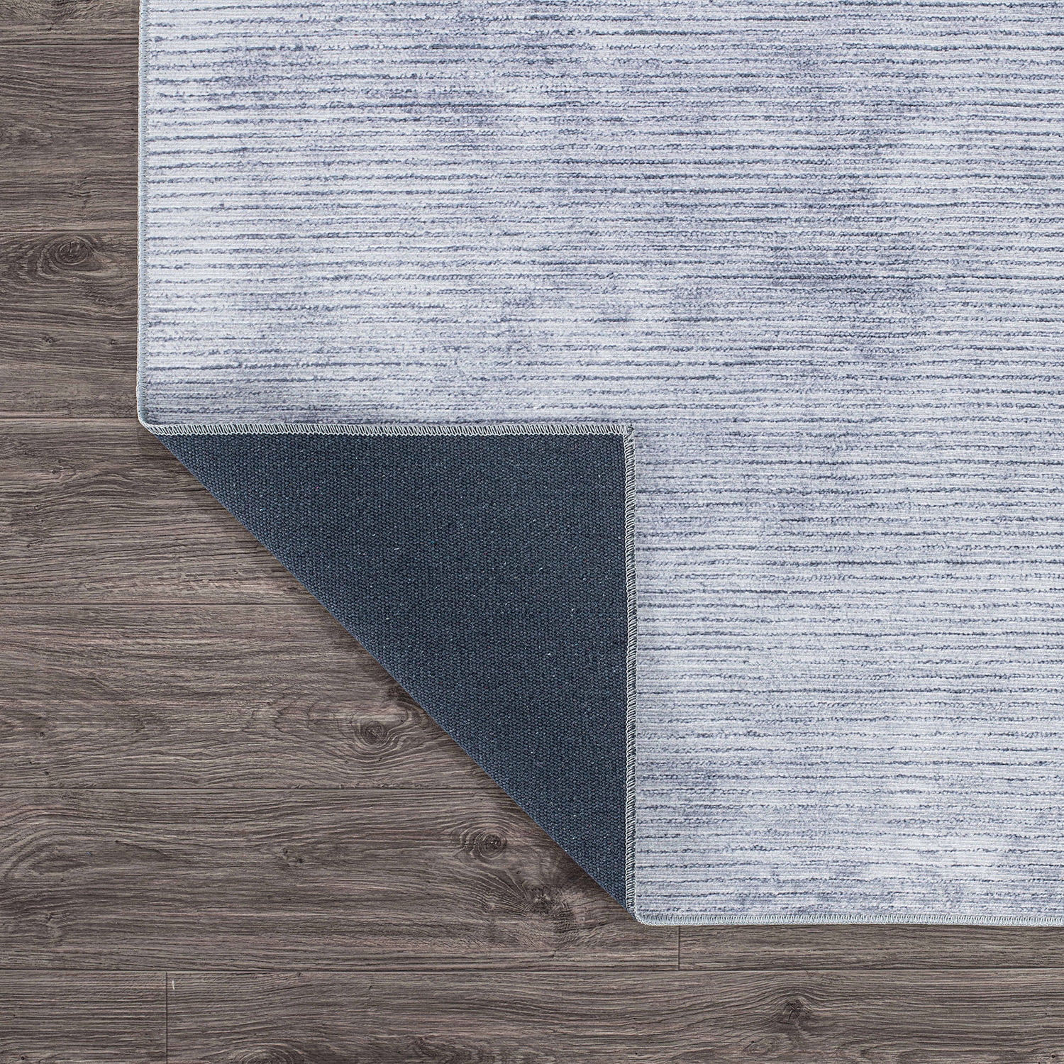 World Rug Gallery Contemporary Distressed Stripe Machine Washable 10'x14' Gray Indoor Area Rug
