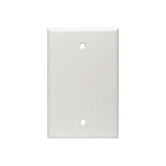 Leviton 1-Gang No Device Blank Wallplate, Midway Size - Mounting plate - white - 1-gang