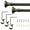Pewter, variant on Lumi 5/8" Single Curtain Rod Set Pewter/ Matte Black- Trumpet finials 28"-48" - Pewter