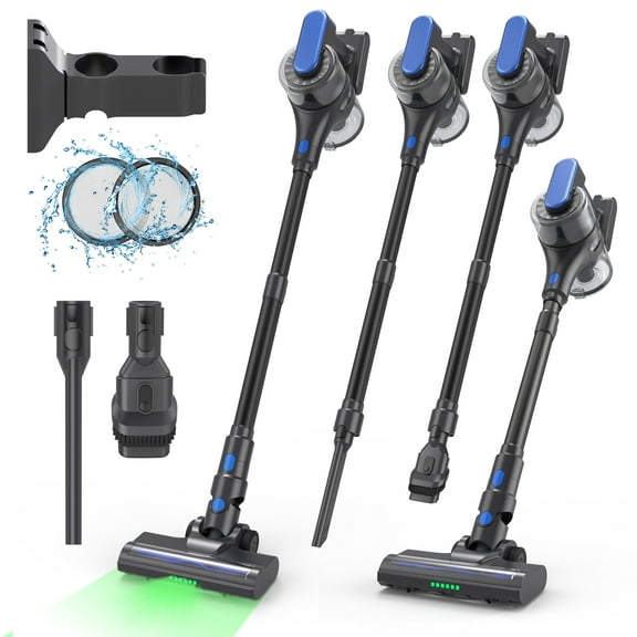 VACFORE Cordless Vacuum Cleaners, Strong Suction Vacuum Cleaner for Carpet, Hardwood Floor