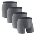 thumbnail image 1 of Plebaso Mens Cotton Underwear Long Leg Boxer Sports Briefs for Men Breathable Everyday Boxers Multipack, 1 of 5