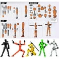 thumbnail image 6 of 4Pcs T13 Action Figure Set[3Hand Types & 9Weapon], 10 Colors Robot 3D Printed Toys Lucky Titan 13 Action Figure With Multiple Accessories, Dummy 13 Multi-Jointed Movable, 6 of 7