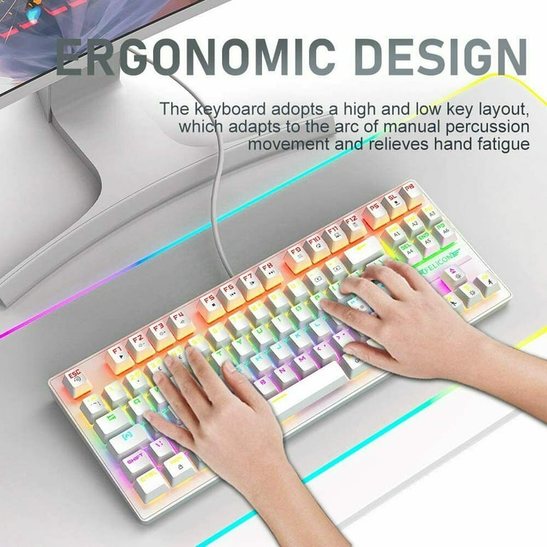 Wired Gaming Keyboard and Mouse set Rainbow Backlit 6400 DPI for PC PS4  Xbox one