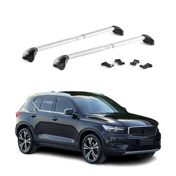 OMAC Roof Rack Cross Bars Luggage Carrier for Audi Q8 2019-2025 Alu Silver Grey 2Pcs