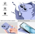 thumbnail image 3 of Liquid Silicone Case for iPhone 15 - [Camera All-Round Protection] [Soft Microfiber Lining Anti-Scratch] 4 Layer Full Covered Shockproof Gel Rubber Phone Case Cover, 6.1", Purple, 3 of 8