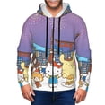 thumbnail image 6 of Lsque Sanrio for Mens Full-zip Hoodie, Zip-up Pullover Hooded Sweatshirt, Kangaroo Pocket Hoodie Ideal for Daily Wear, Travel, and Home-Large, 6 of 8